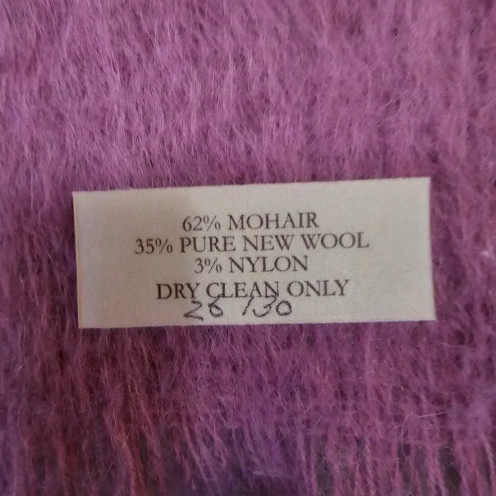 Distinction by Bronte Moon Purple Luxury Mohair Throw 54x72 in